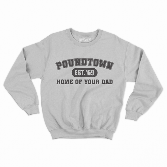 Grey POUNDTOWN Varsity Crewneck