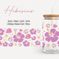 Hibiscus Glass Can Tumblers
