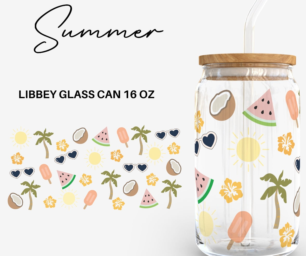 Tropical Glass Can