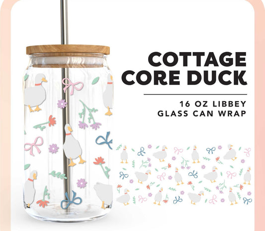 Cottage Core Ducks Glass Tumbler