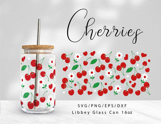 Cherries Glass Tumbler