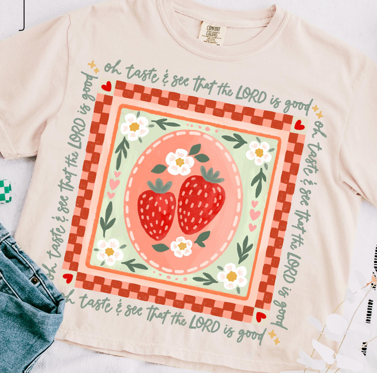 Lord is Good Strawberry Tee