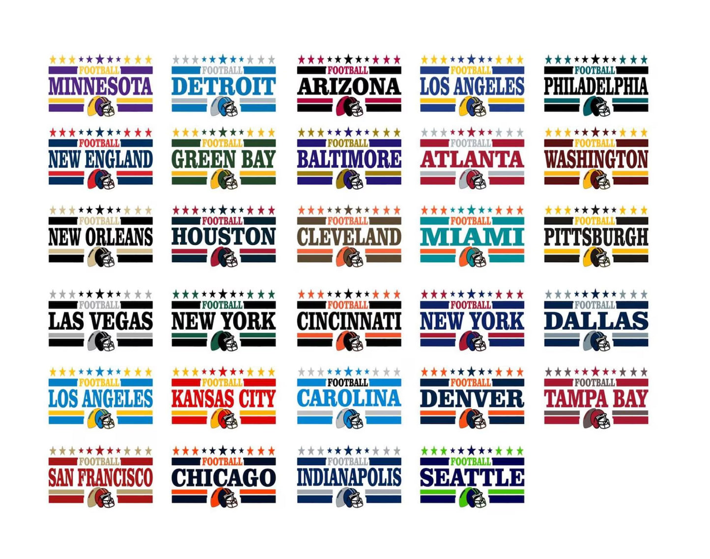 Football Team Tees #2