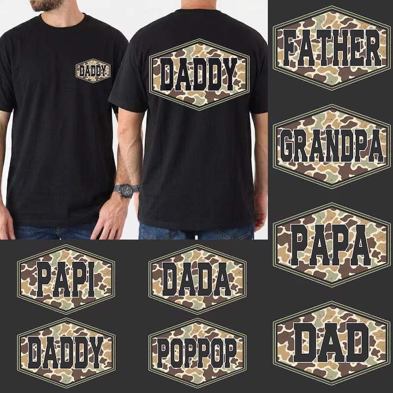 Camo Dad Title Shirt